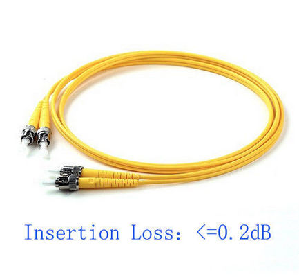 China 3.0mm 5Mtrs LSZH Duplex Patch Cord , Low Insertion Loss 10g Single Mode Fiber Patch Cord supplier
