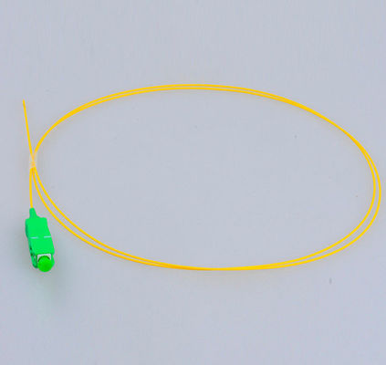 China 1310 / 1550nm Fiber Optic Pigtail Single Mode SC / APC G657A1 2.0mm Dia Yellow Cable supplier