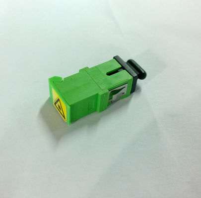 China Green SC / APC Fiber Optic Adapter With Metal Shutter Low Insertion Loss supplier