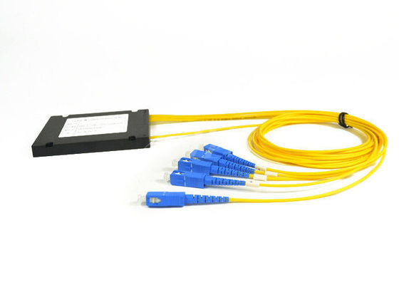 China Audio Fiber Optic PLC Splitter SC / UPC Connector 1x4 Plc Splitter For FTT X Deployments supplier