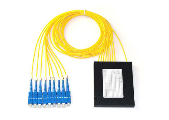 China 2.0mm 1 X 8 Fiber Optic PLC Splitter Wide Operating Wavelength With SC / UPC Connectors supplier