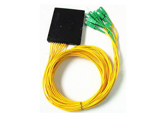 China Yellow Plc Optical Splitter , LSZH Fiber Optic 1x16 Plc Splitter Jacket For FTTX Systems supplier