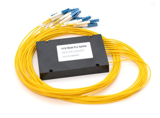 China Lc / Upc Fiber Optic PLC Splitter 1 X 16 PVC Jacket 1260 - 1650nm Wavelength supplier
