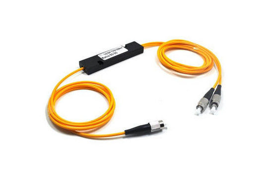 China Low PDL Fiber Optic PLC Splitter 1 X 2 Optical Cable Coupler G657A Type Fiber supplier