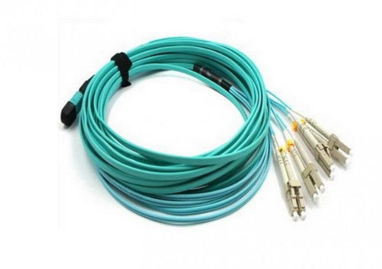 China OM3 8 Core Single Mode Fiber Patch Cord , 10g PVC Sheath Simplex Patch Cord supplier
