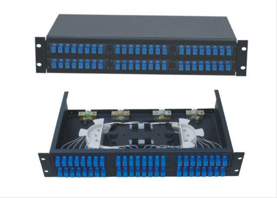 China Drawer Type 48 Port Optical Coupler 2u , Rack Mount Fiber Optic Device supplier