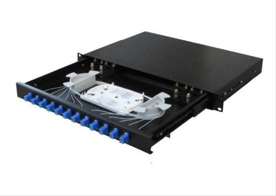 China FTTB Lc Fiber Coupler For Telecom , 1U 12 Port Fiber Optic Coupler Splitter supplier