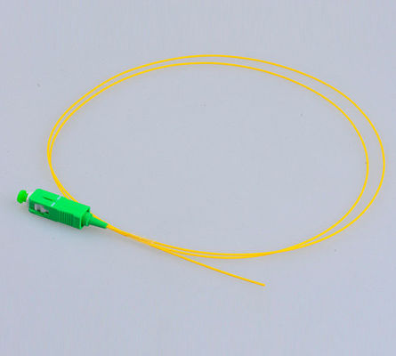 1310 / 1550nm Fiber Optic Pigtail Single Mode SC / APC G657A1 2.0mm Dia Yellow Cable supplier