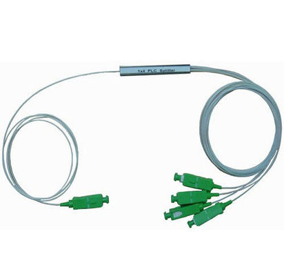 1 * 4 / 1 * 16 / 1 * 32 Fiber Optic PLC Splitter With SC / APC Connector Steel Tube Packaing supplier