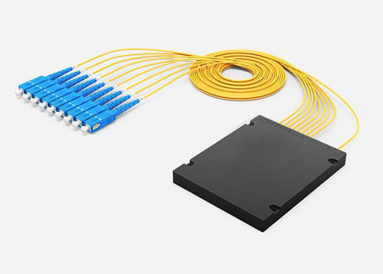 Low Insertion Loss Optical Cable Splitter , Low PDL 1x8 PLC Splitter ABS Tube 2.0mm 1M Cable supplier