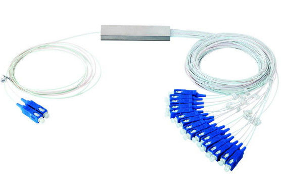 1 X 64 Digital Optical Splitter , Passive Fiber Optic Splitter With 900μM SC APC Connector supplier