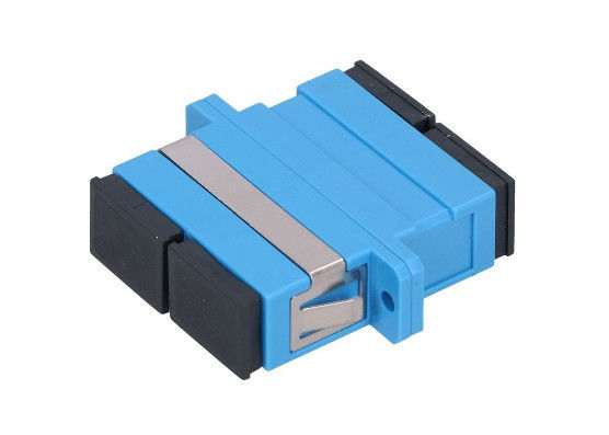 Duplex Fiber Sc To Lc Adapter , Single Mode Digital Optical Cable Adapter With Flange Blue Color supplier