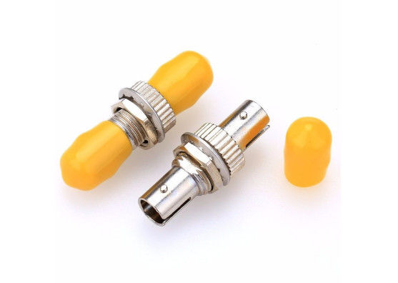 Yellow Simplex ST To ST Fiber Optic Adapter Metal Materials For Ftth Network supplier