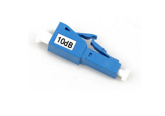 Blue LC 10DB Fiber Optic Attenuator Male To Female With Plastic / Metal Housing supplier