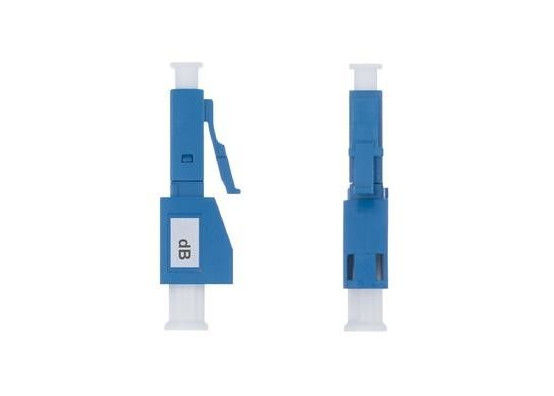 Blue LC 10DB Fiber Optic Attenuator Male To Female With Plastic / Metal Housing supplier