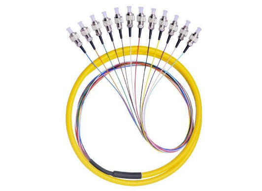 12 Core FC / UPC Fiber Optic Pigtail 12 Color Fan Out With LSZH Cable supplier
