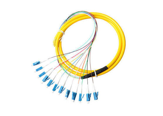 High Credibility UPC Lc Pigtail Single Mode , Yellow LSZH Out Jacket Cord Pigtail supplier