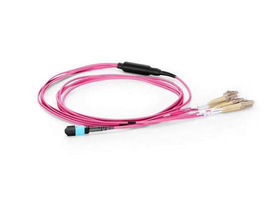 Pull Push MPO Patch Cord For Trunk Cable Single Mode 0.35dB Insertion Loss supplier