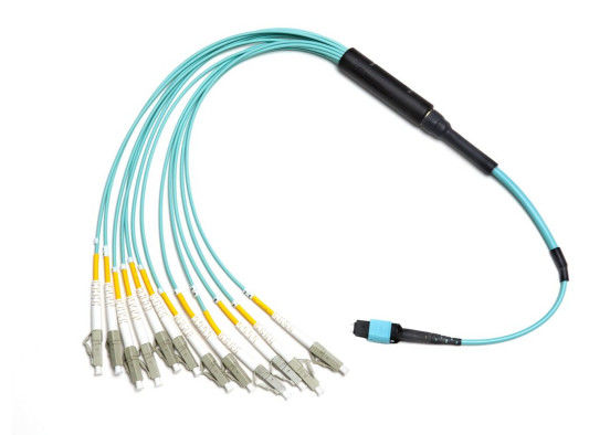 LSZH Fiber Optic Cable Patch Cord , 12 / 24 Core Lc Fiber Patch Cord For Patch Panel supplier