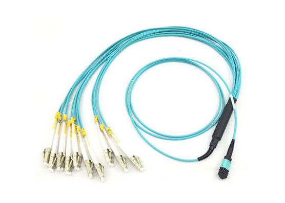 LSZH Fiber Optic Cable Patch Cord , 12 / 24 Core Lc Fiber Patch Cord For Patch Panel supplier