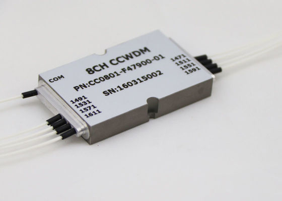 1 x 8 CWDM optical mux demux Compact Size LC / UPC Connector Type For MUX / DEMUX System supplier