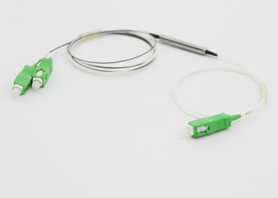 1 X 2 DWDM Device , Metal Tube 0.9MM G657A1 Fiber Multiplexer E Demultiplexer With SC / APC Connectors supplier